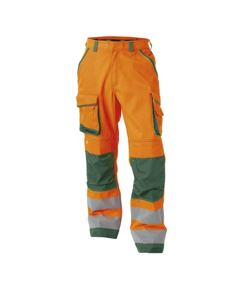 chicago_high-visibility-work-trousers-with-knee-pockets_fluo-orange-bottle-green_front.jpg